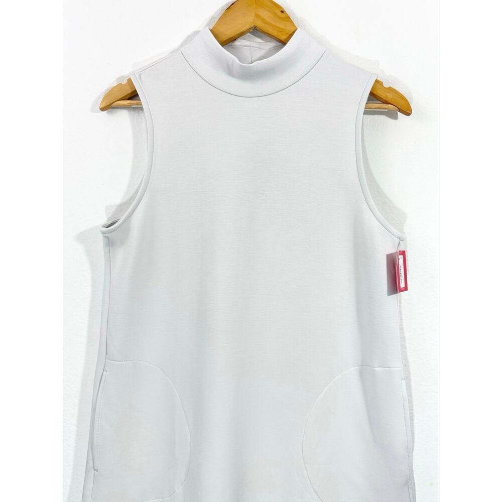 SPANX AirEssentials Sleeveless Mock Neck Dress White Cloud Size M NWT 50416R - Picture 6 of 12